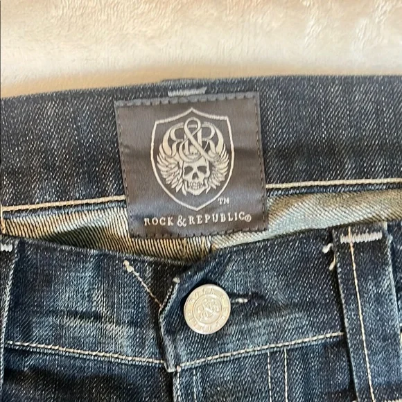 Women’s Rock & Republic Boot Cut Blue Jeans Premium Denim Size 32x32 - Picture 4 of 13